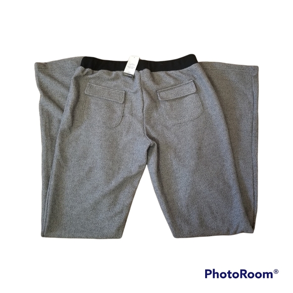 Besne Drawstring Track Jogger Pants W Back Pockets. Black/Gray Women's XL - Picture 4 of 8